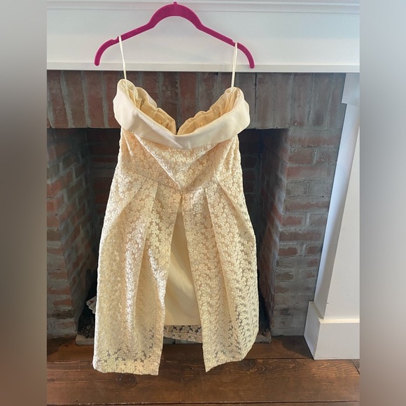 eva mendes for New York & Company Dresses & Skirts - NWT Eva Mendes New York & Co XL Off The Shoulder Yellow Lacey Dress Msrp $99 NWT